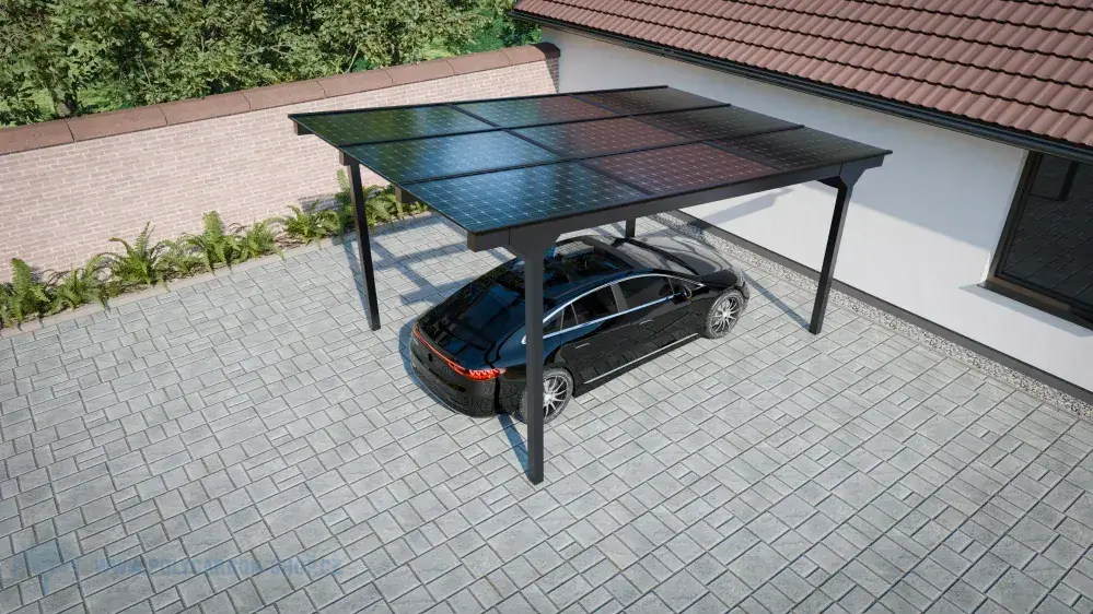 FOTOVOLTAICKÉ GARÁŽOVÉ STÁNÍ CARLINE SOLAR pro 1 AUTO