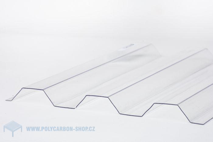 TRAPÉZOVÁ POLYKARBONÁTOVÁ DESKA 76/18 ČIRÁ HLADKÁ SUNTUF