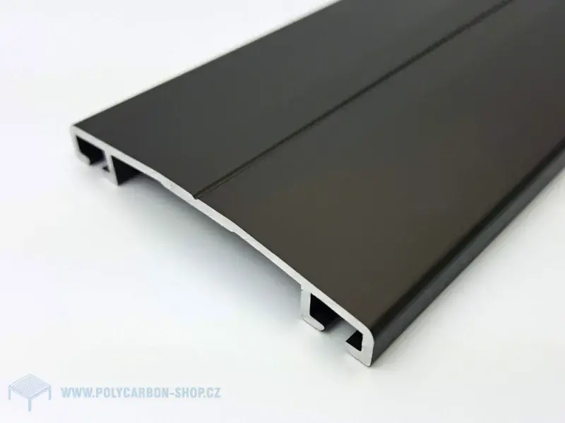 ALU KRYCÍ PROFIL OBLÝ ŠÍŘE 60 mm HNĚDÝ ELOX