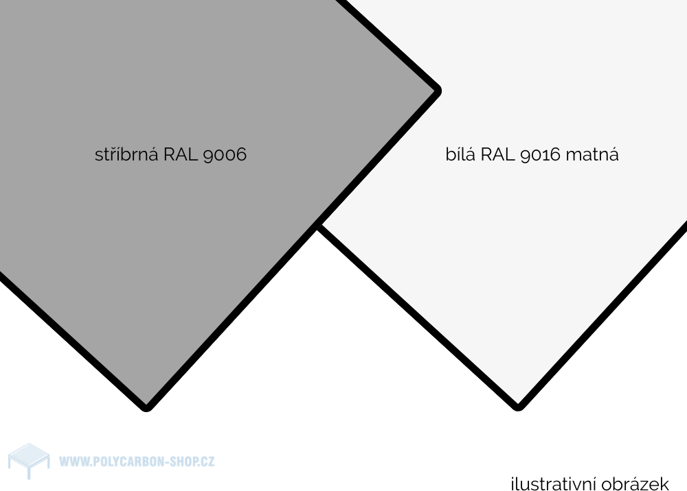 ZenitBOND 3mm Al 0,3 stříbrný RAL9006 / bílý mat RAL9016