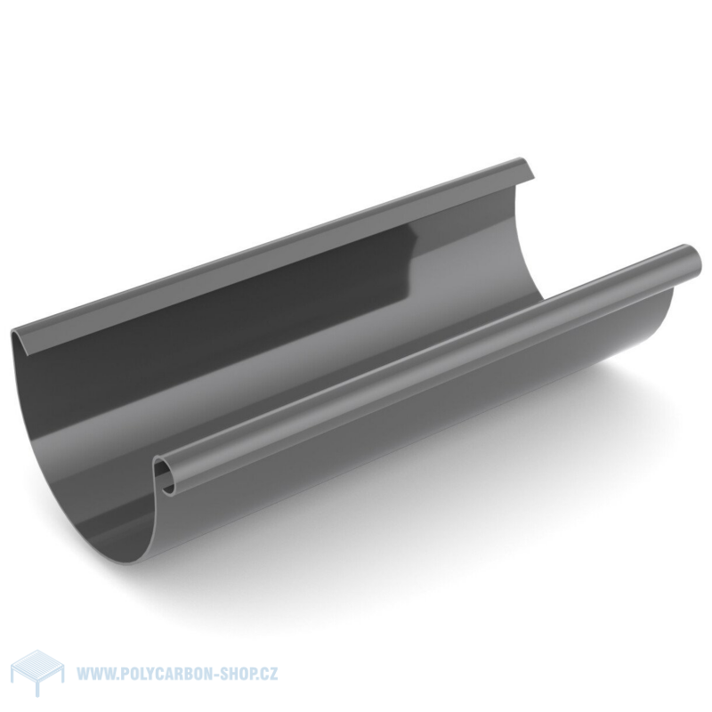 Plastový okapový žlab PVC 75 mm ANTRACIT