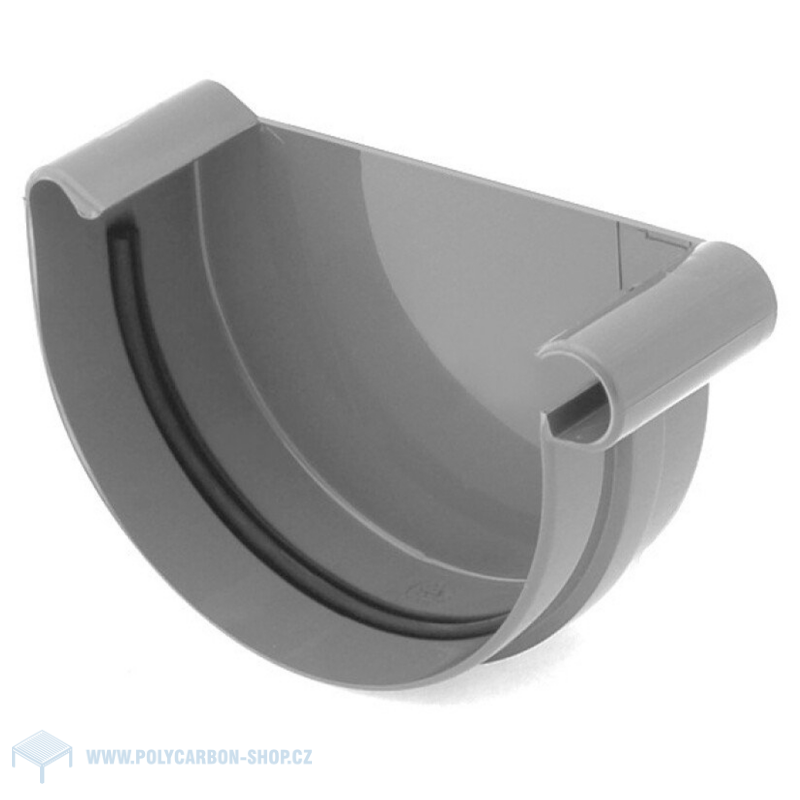 Plastové čelo žlabu PVC 75 mm ANTRACIT