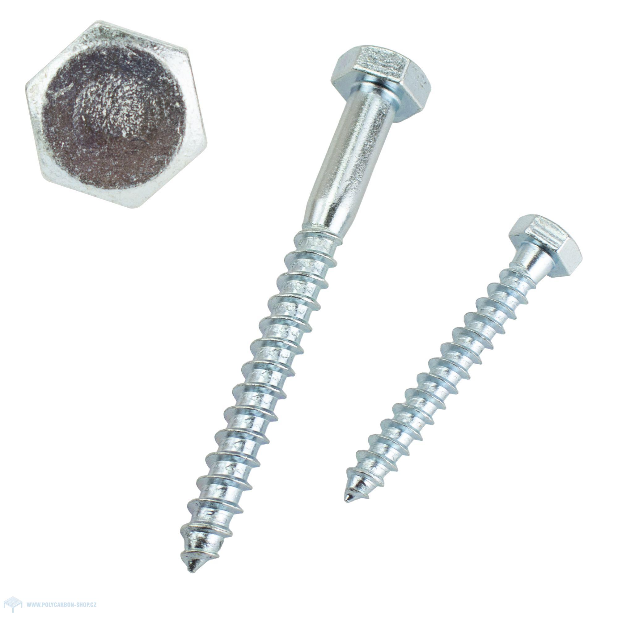 VRUT DO DŘEVA 6,0x 40 mm-70 mm ŠESTIHRANÁ HLAVA