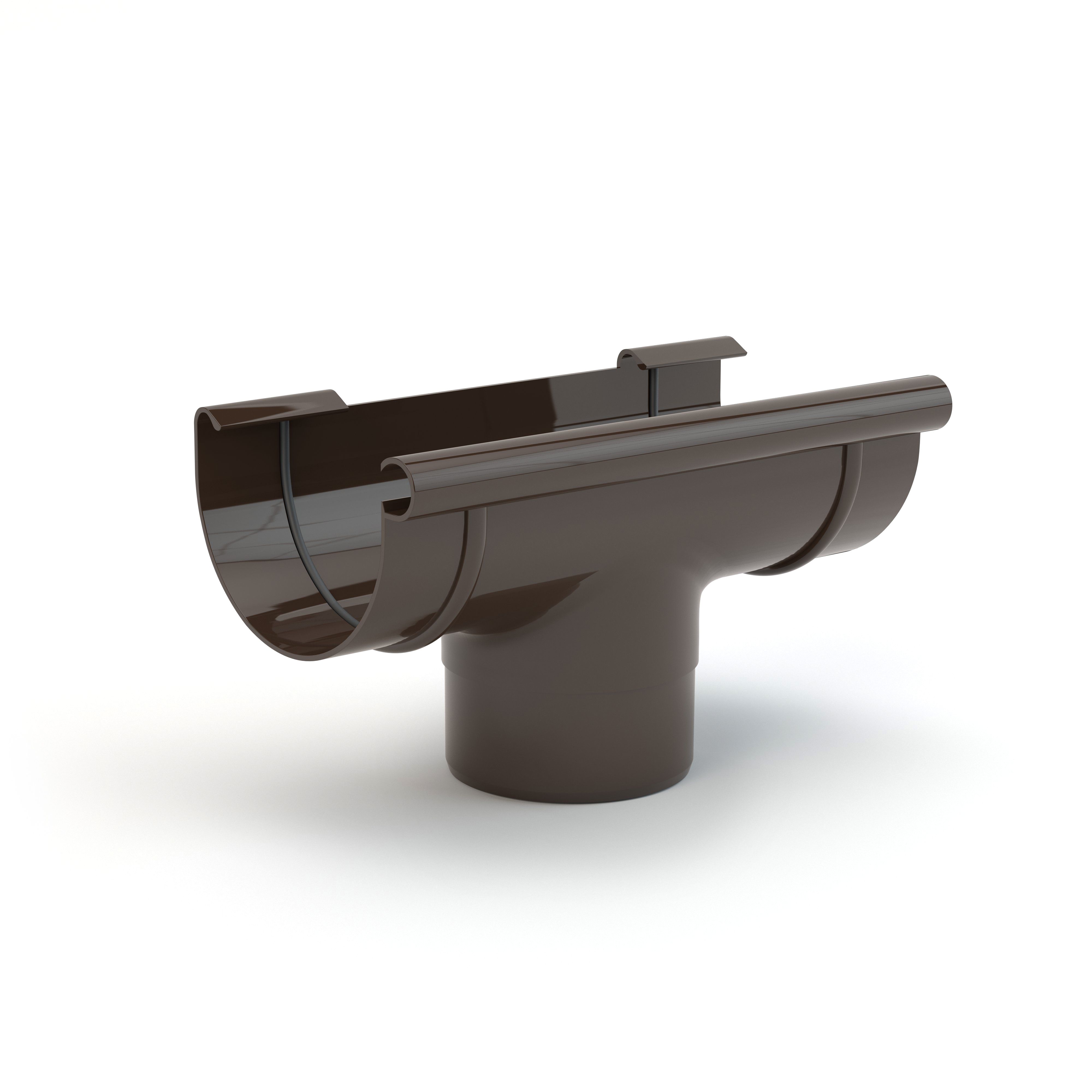 Plastový okapový kotlík PVC 75 mm HNĚDÁ