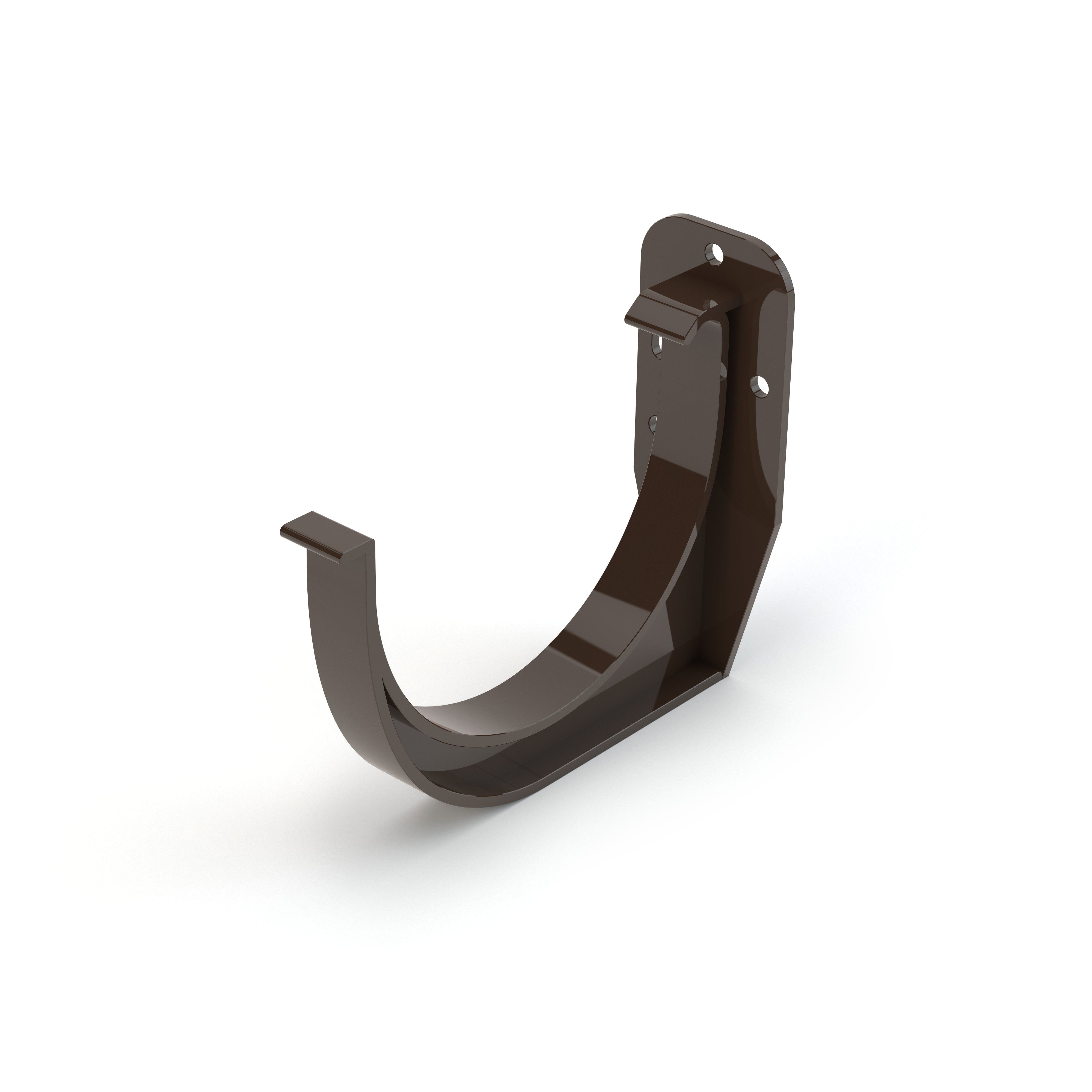 Plastový žlabový hák čelní PVC 75 mm HNĚDÁ