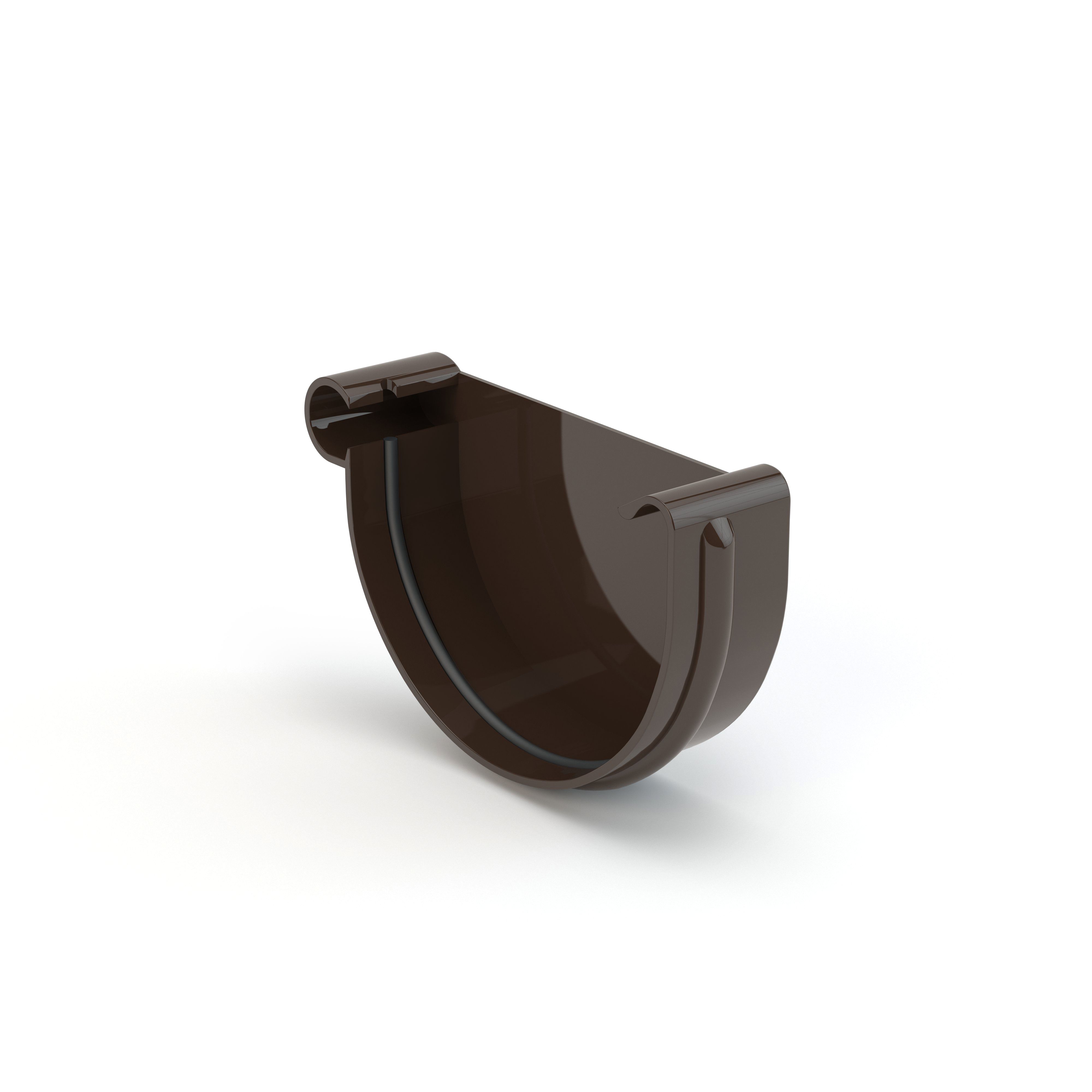 Plastové čelo žlabu PVC 75 mm HNĚDÁ