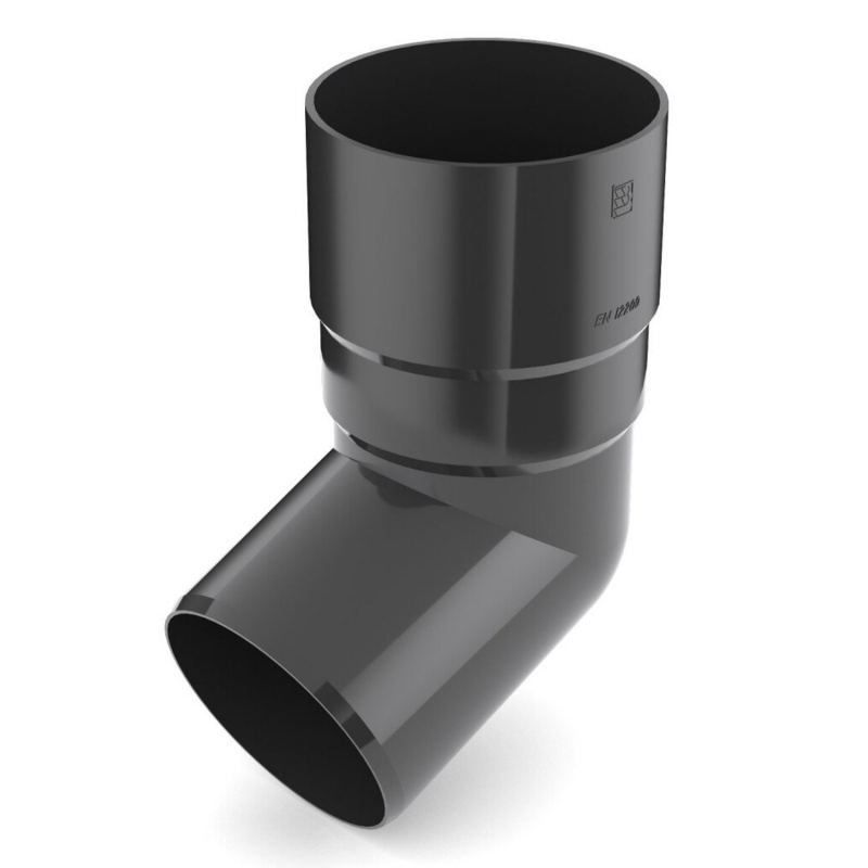 Plastové svodové koleno PVC 63 mm ANTRACIT