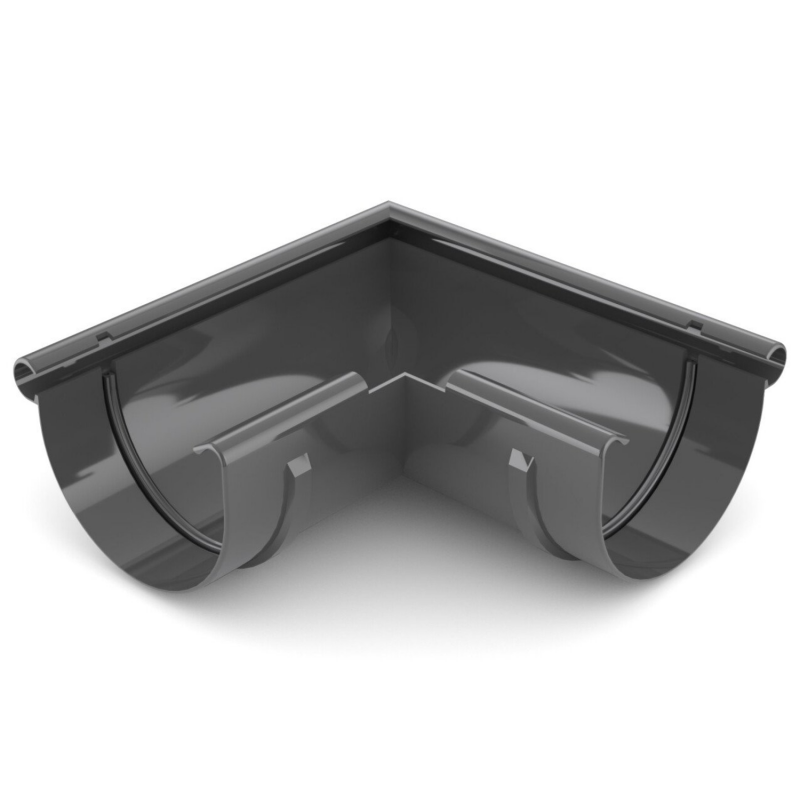 Plastový vnější roh žlabu PVC 75 mm ANTRACIT