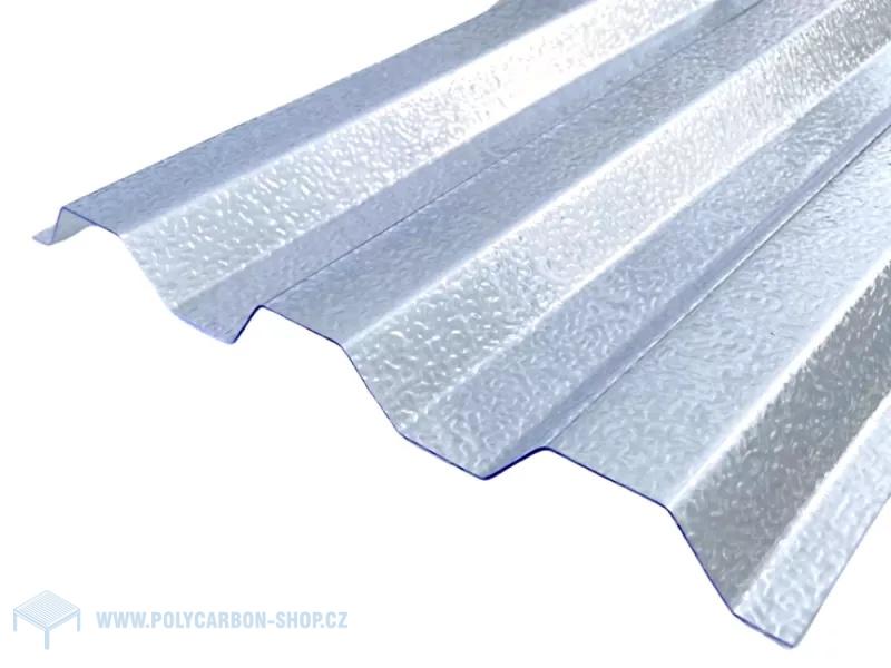 Trapézová polykarbonátová deska 76/18 čirá struktura LightPiù 1 mm
