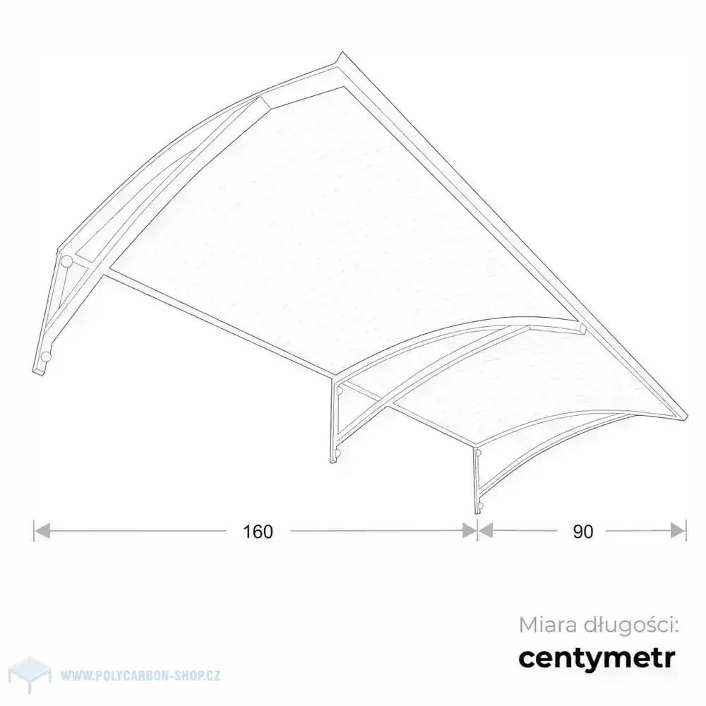 STŘÍŠKA ROBELIT ARCO PRO MAX 160x90 cm antracit
