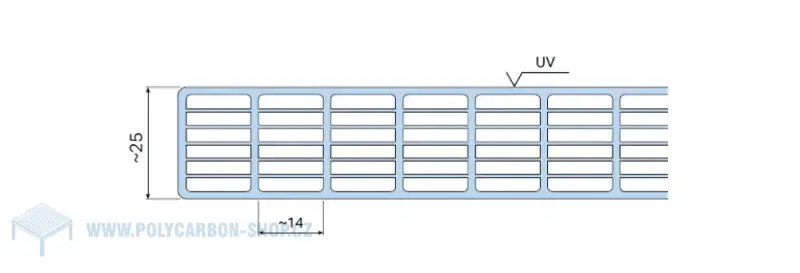 POLYKARBONÁTOVÁ DESKA EXOLON 7/25 mm BF ČIRÝ