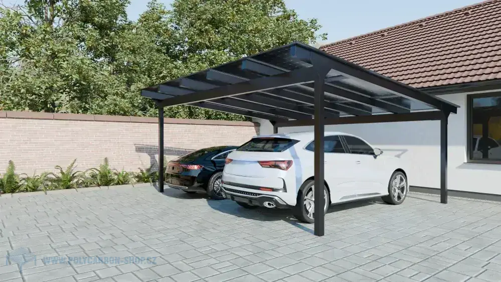 FOTOVOLTAICKÉ GARÁŽOVÉ STÁNÍ CARLINE SOLAR pro 2 AUTA