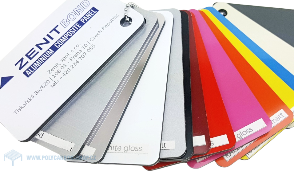 ZenitBOND 3mm Al 0,3 černý mat RAL9005 / bílý mat RAL9016