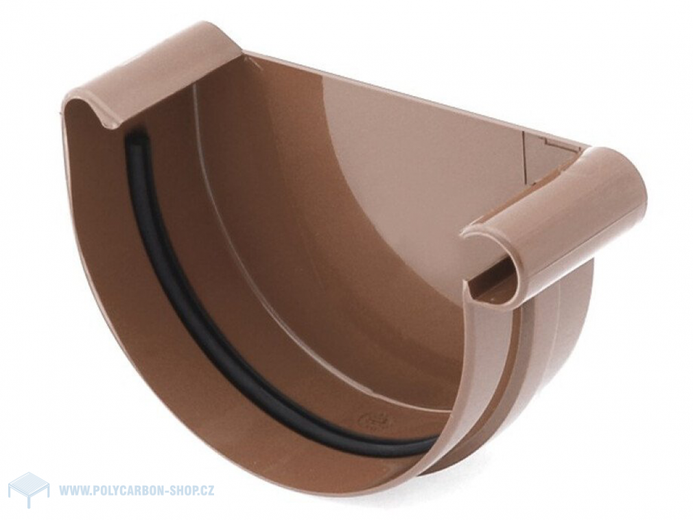 Plastové čelo žlabu PVC 100 mm HNĚDÁ