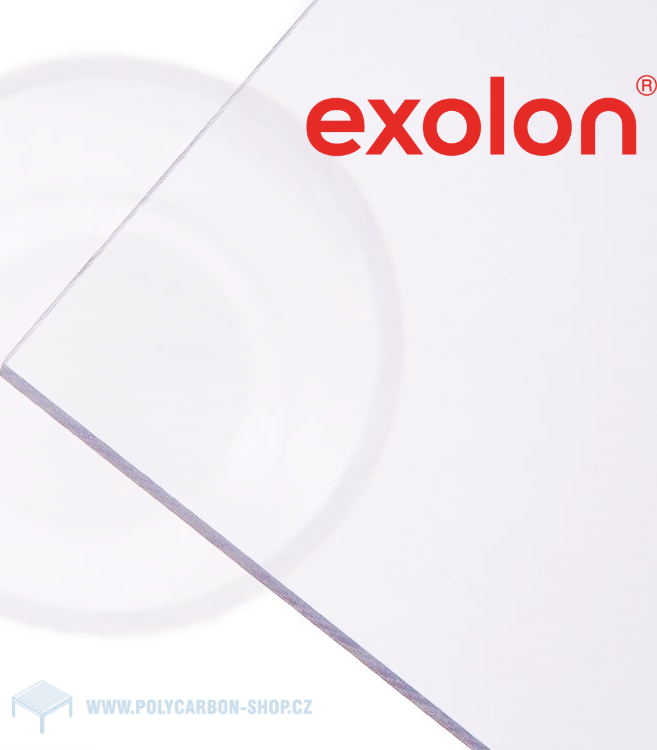 POLYKARBONÁTOVÁ PLNÁ DESKA EXOLON 12 mm ČIRÁ