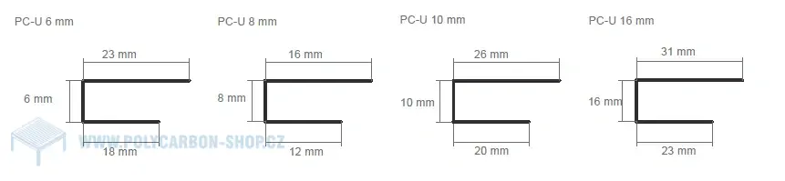 PC U PROFIL 6mm