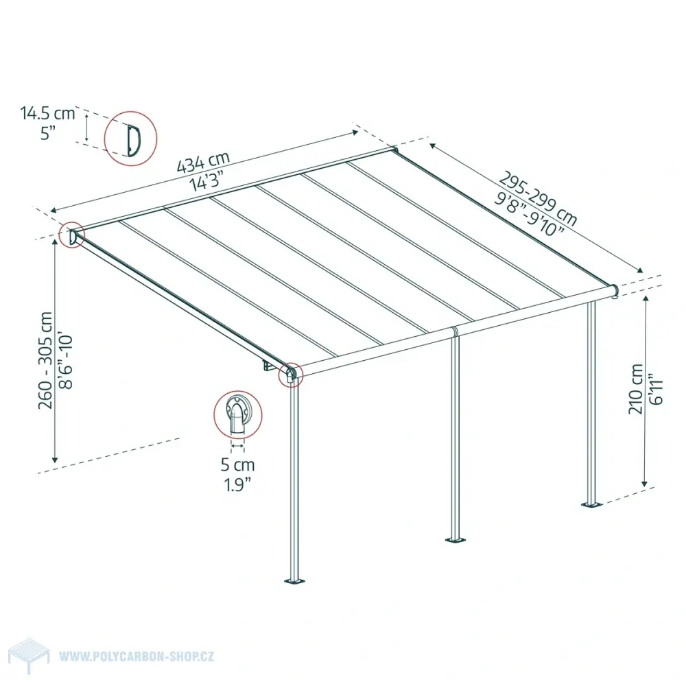 Palram - Canopia Capri 4200 antracit