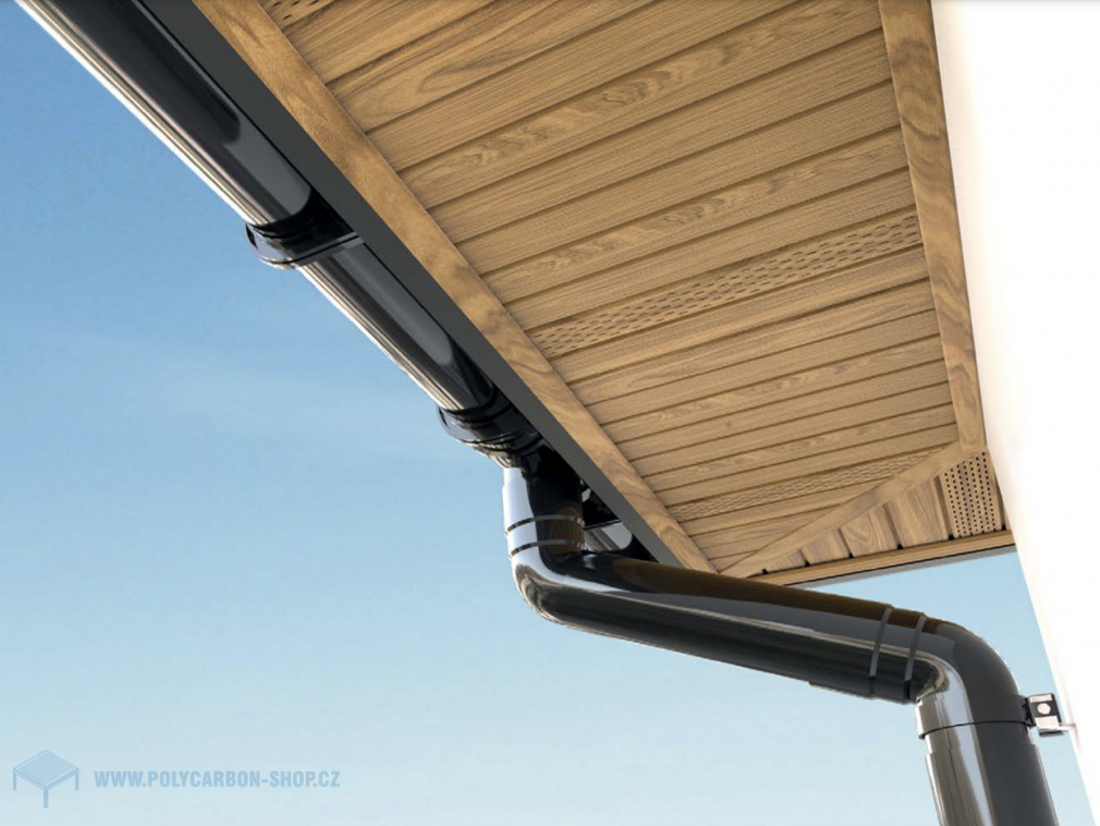 Plastový vnější roh žlabu PVC 100 mm HNĚDÁ
