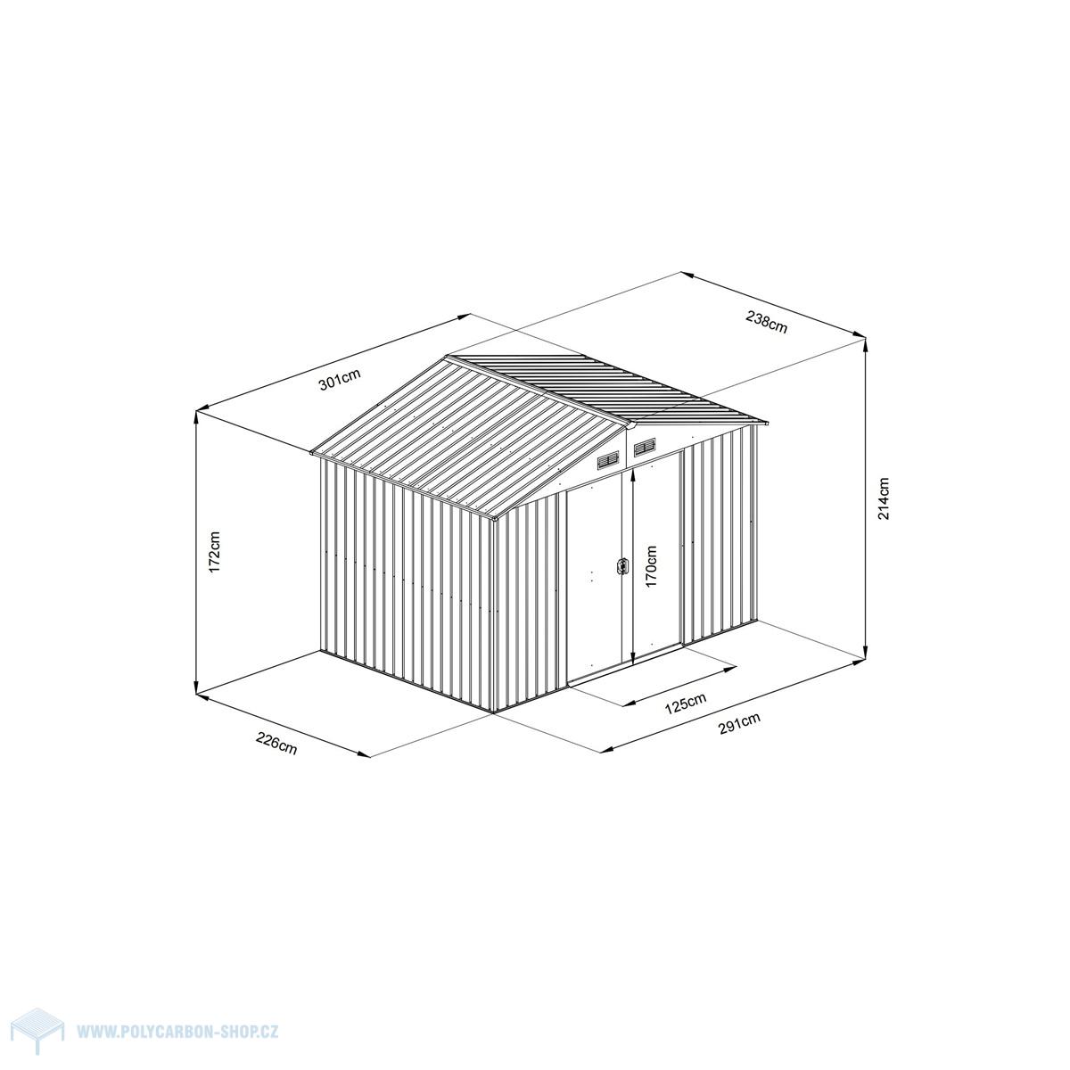 Riwall PRO RMSA 8x10 Anthracite