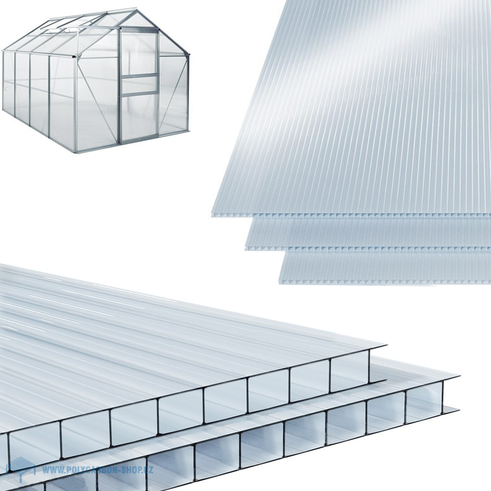 POLYKARBONÁTOVÁ DESKA KOMOROVÁ 6 mm ČIRÁ 2UV (menší formáty na skleníky)