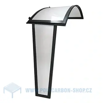 STŘÍŠKA POLYCARBON oblouková 158x75x38 cm barva antracit, mléčná