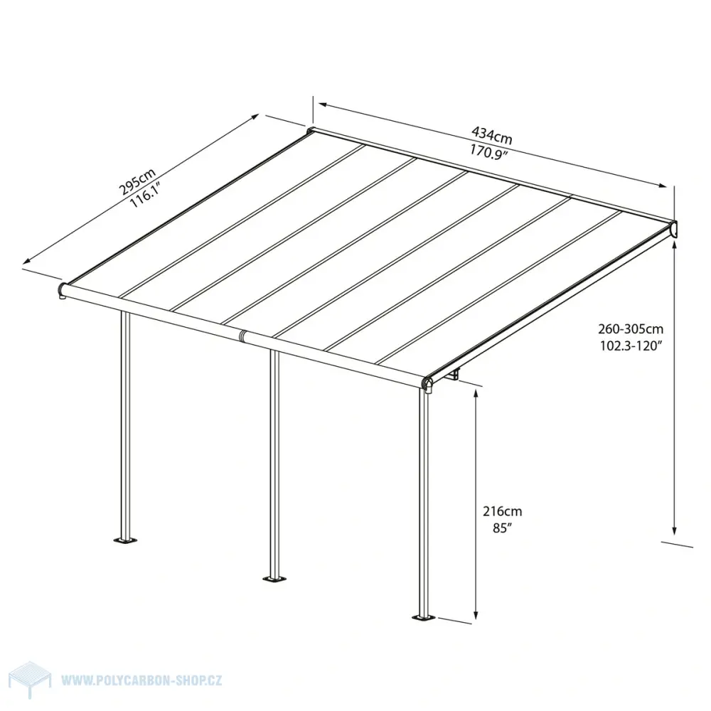 Palram - Canopia Sierra 4200 antracit 