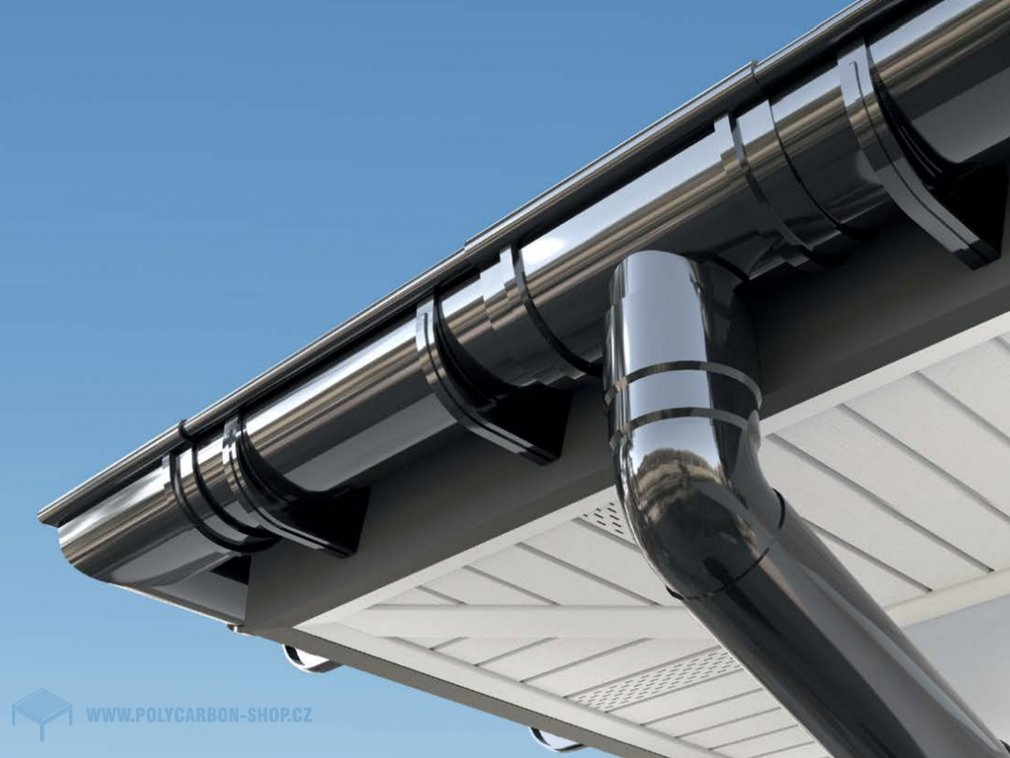 Plastový žlabový hák čelní PVC 75 mm ANTRACIT