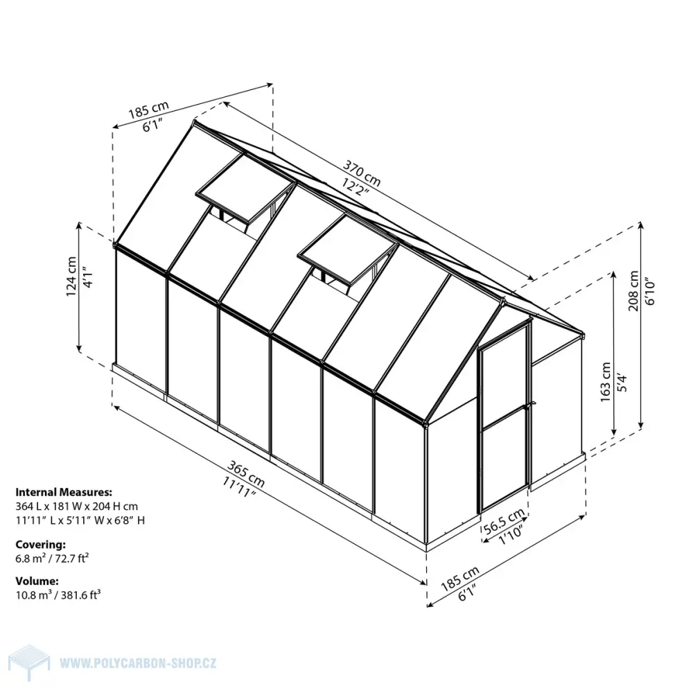 Palram - Canopia Multiline 6x12