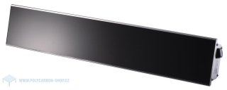 Infrazářič BURDA Relax Glass 2200 W stříbrný kryt, černé sklo, dálkové ovládání