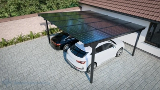 FOTOVOLTAICKÉ GARÁŽOVÉ STÁNÍ CARLINE SOLAR pro 2 AUTA