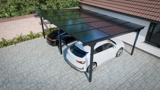 FOTOVOLTAICKÉ GARÁŽOVÉ STÁNÍ CARLINE SOLAR pro 2 AUTA SUV